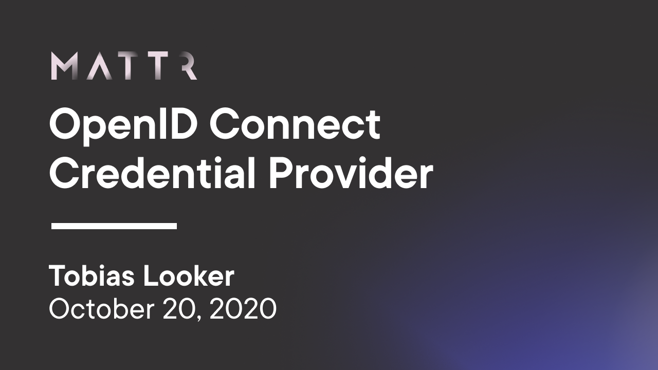 OpenID Connect Credential Provider